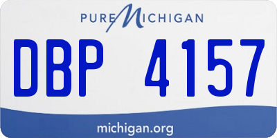 MI license plate DBP4157