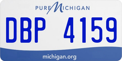 MI license plate DBP4159