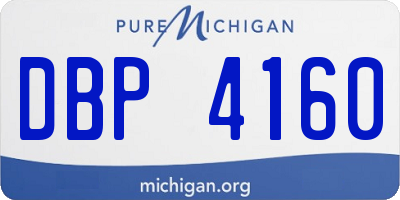 MI license plate DBP4160