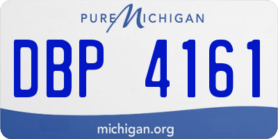MI license plate DBP4161