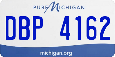 MI license plate DBP4162