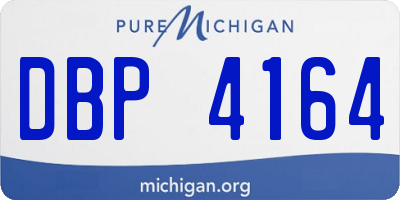 MI license plate DBP4164