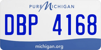 MI license plate DBP4168