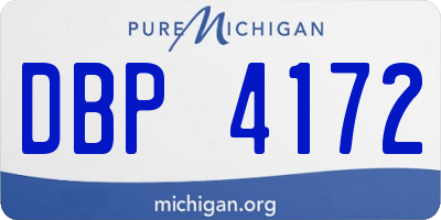 MI license plate DBP4172