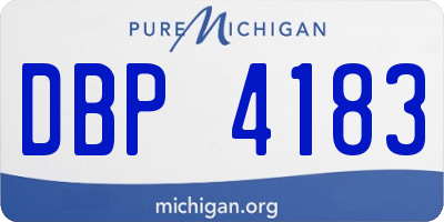 MI license plate DBP4183