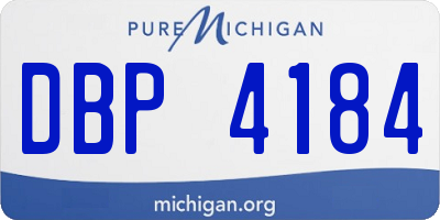 MI license plate DBP4184