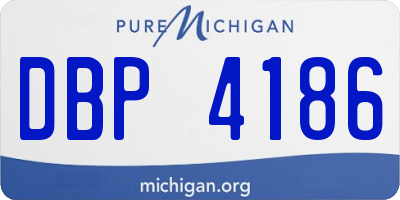 MI license plate DBP4186