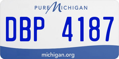 MI license plate DBP4187