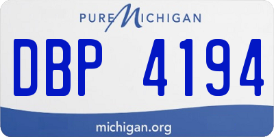 MI license plate DBP4194