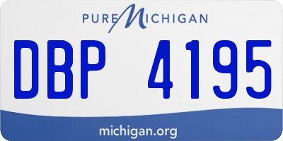 MI license plate DBP4195