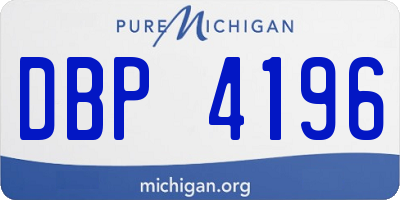 MI license plate DBP4196
