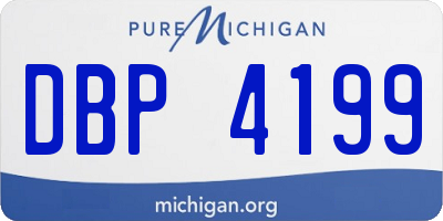 MI license plate DBP4199