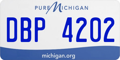 MI license plate DBP4202