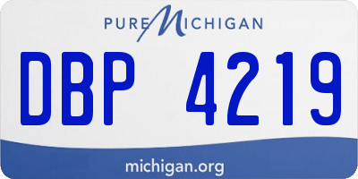 MI license plate DBP4219
