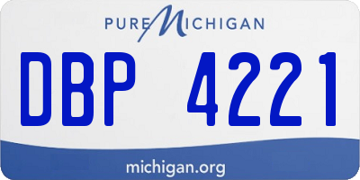 MI license plate DBP4221