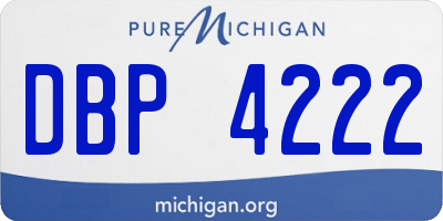 MI license plate DBP4222