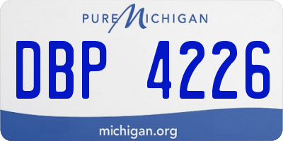 MI license plate DBP4226
