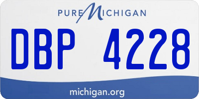 MI license plate DBP4228