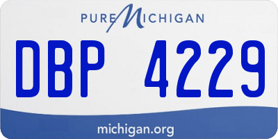 MI license plate DBP4229