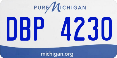 MI license plate DBP4230