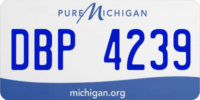 MI license plate DBP4239