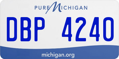 MI license plate DBP4240