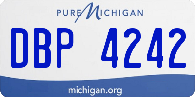 MI license plate DBP4242
