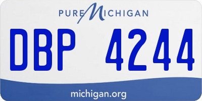 MI license plate DBP4244