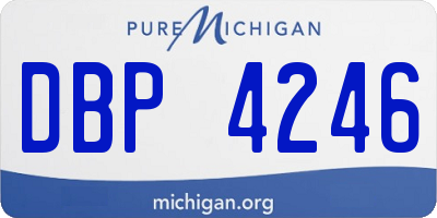 MI license plate DBP4246