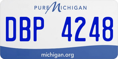 MI license plate DBP4248