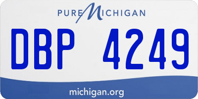 MI license plate DBP4249