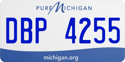 MI license plate DBP4255