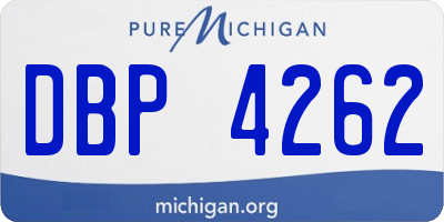 MI license plate DBP4262