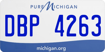 MI license plate DBP4263