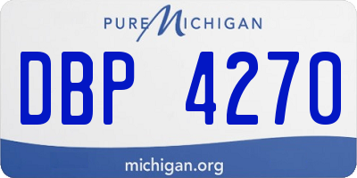 MI license plate DBP4270