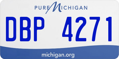 MI license plate DBP4271