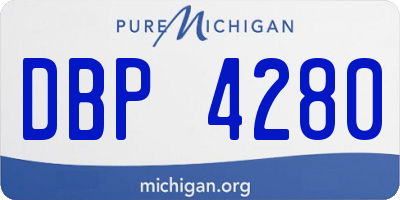 MI license plate DBP4280