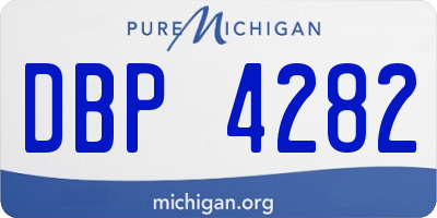 MI license plate DBP4282