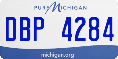 MI license plate DBP4284