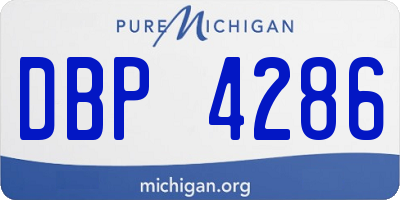MI license plate DBP4286
