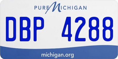 MI license plate DBP4288