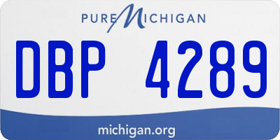 MI license plate DBP4289