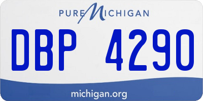 MI license plate DBP4290