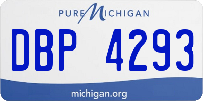 MI license plate DBP4293