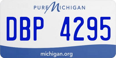 MI license plate DBP4295