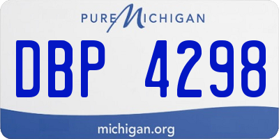 MI license plate DBP4298