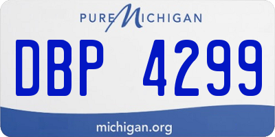MI license plate DBP4299