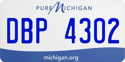 MI license plate DBP4302
