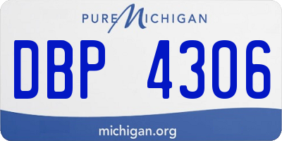 MI license plate DBP4306