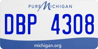 MI license plate DBP4308